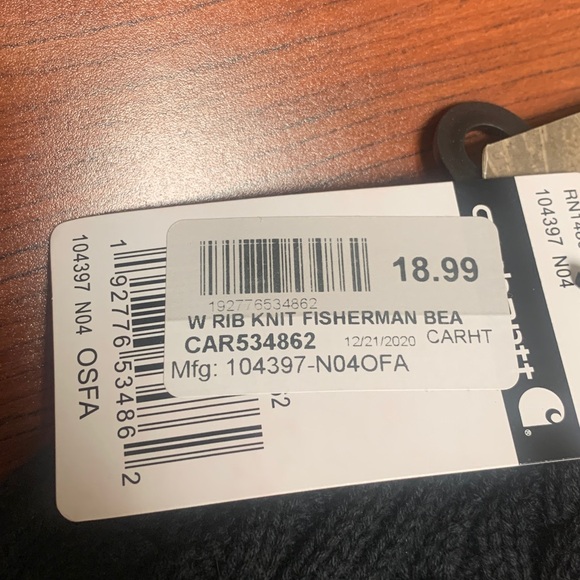 Carhartt Brown and Black Knit Beanies - Picture 2 of 6